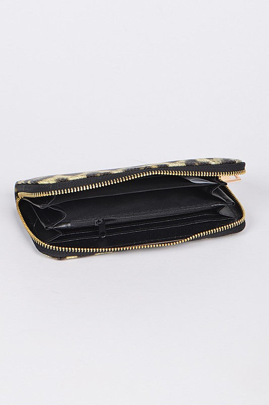 Faux Leather Cheetah Wallet