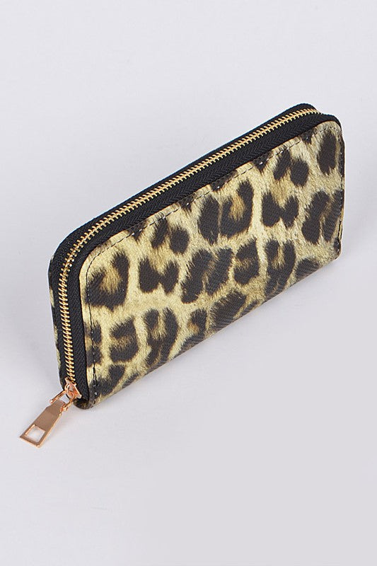 Faux Leather Cheetah Wallet