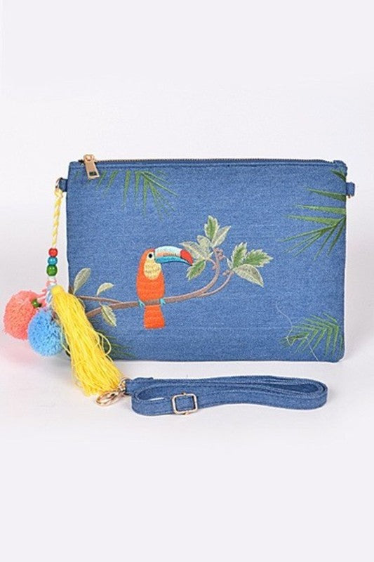 Toucan Denim Handbag
