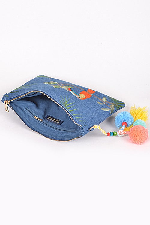 Toucan Denim Handbag