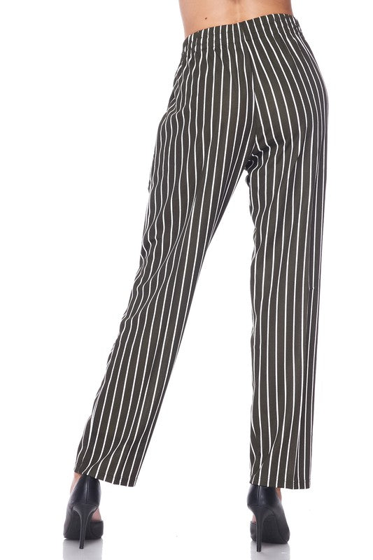 Pin Stripe Crepe Pants
