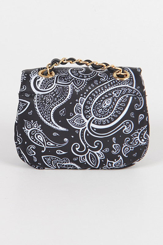 Paisley Bandana Mini Crossbody Handbag