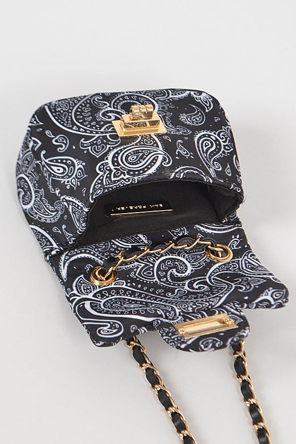 Paisley Bandana Mini Crossbody Handbag