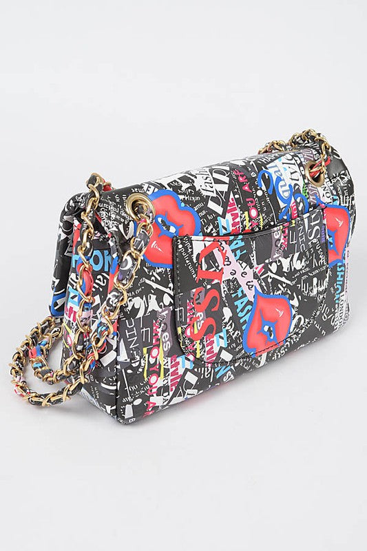 Fashion Graffiti Shoulder Handbag