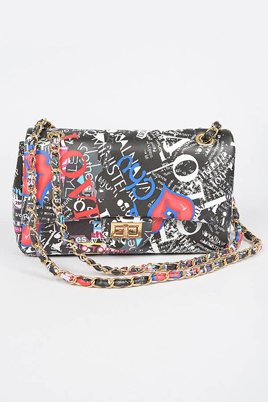 Fashion Graffiti Shoulder Handbag