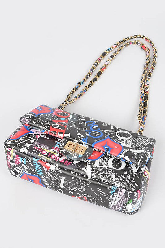 Fashion Graffiti Shoulder Handbag