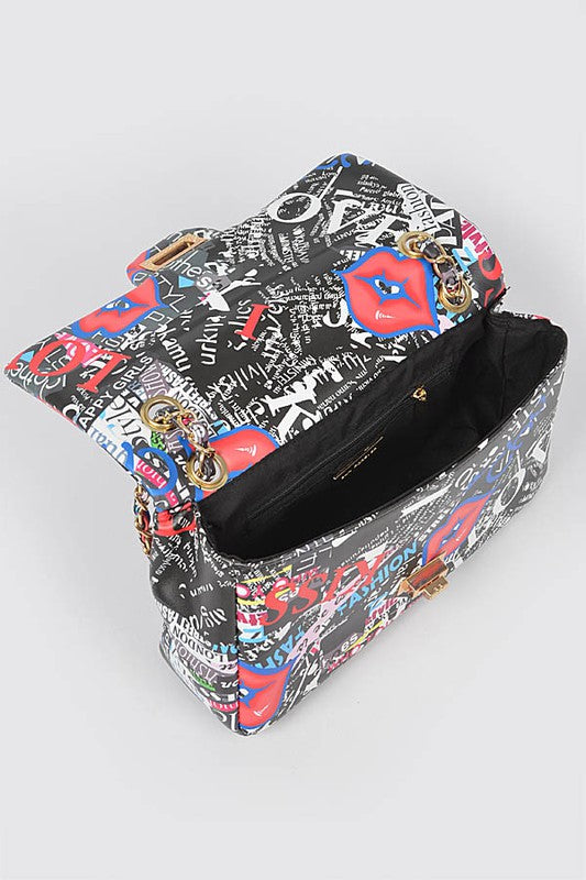 Fashion Graffiti Shoulder Handbag