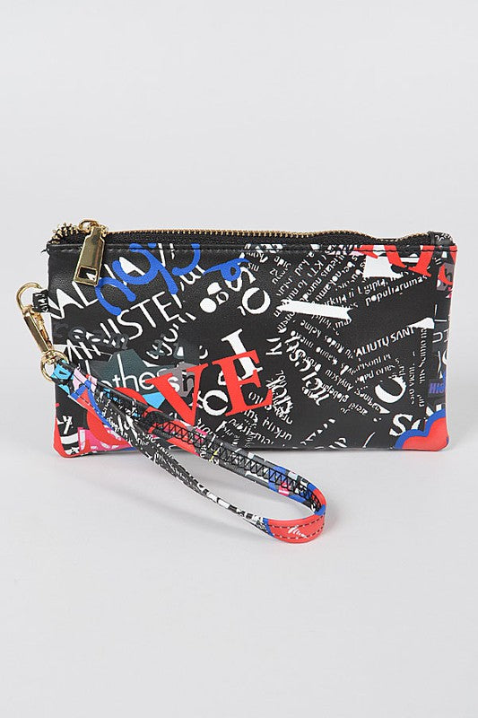 Graffiti Mini Wristlet Handag