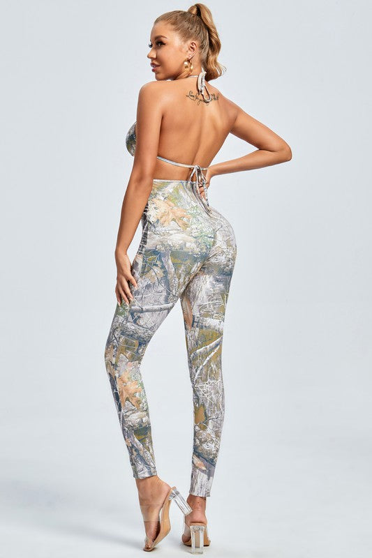 Hunting Szn Halter Jumpsuit