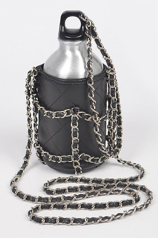 Water Bottle Chain Crossbody Handbag