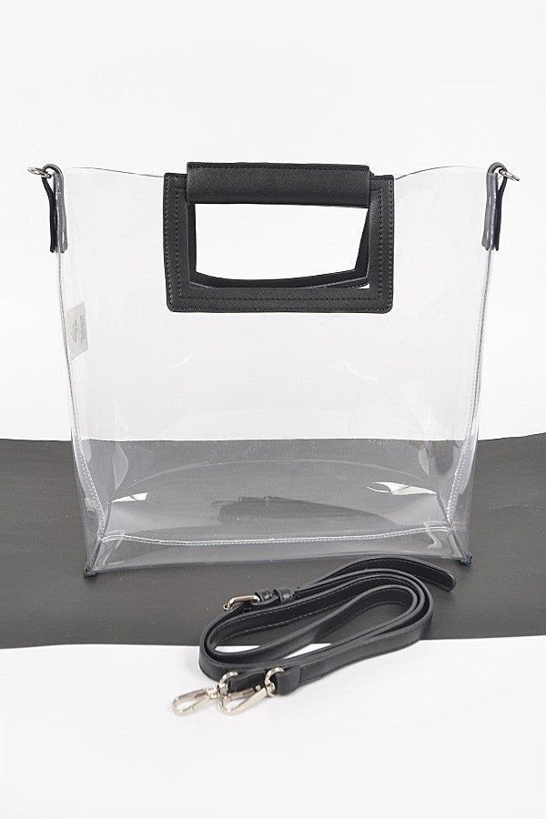 Color Block Tote/Crossbody Handbag