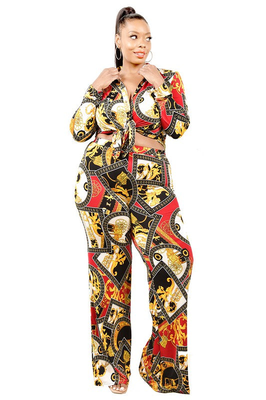 Gold Leaf Curve 2PC Set