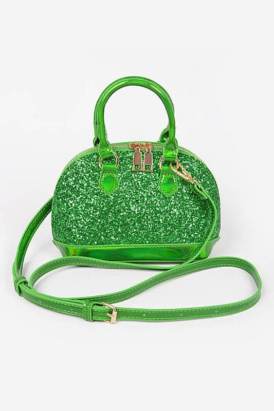 Glitter Handle Crossbody Handbag