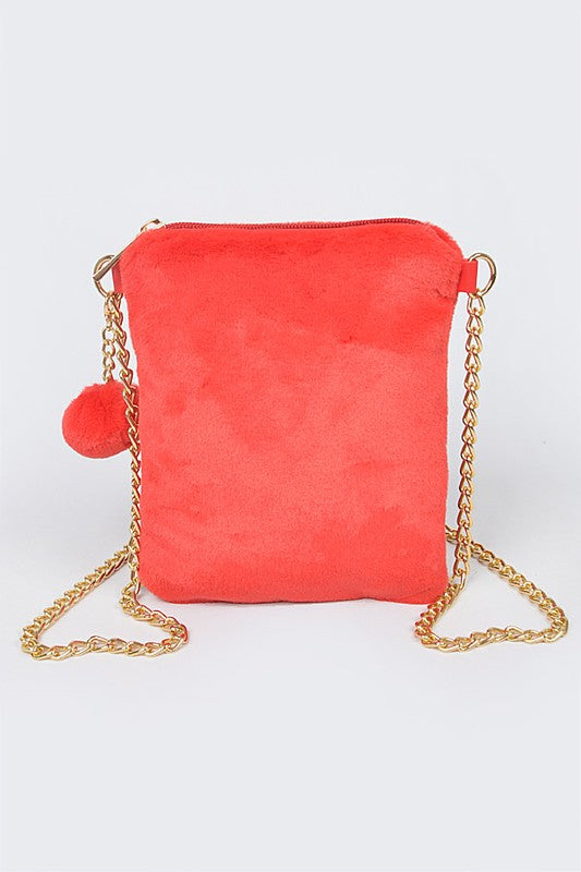 Faux Fur Crossbody Handbag