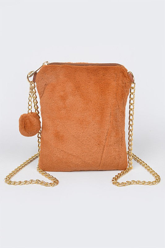 Faux Fur Crossbody Handbag