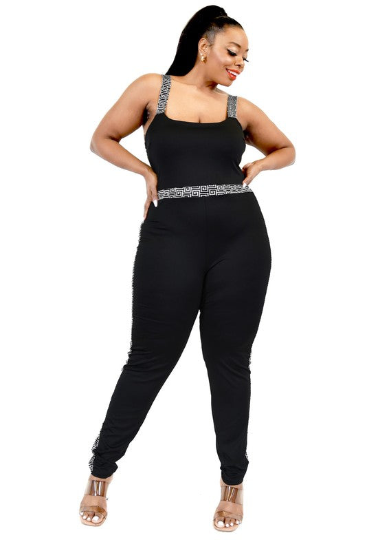 Geo Print Curve Jumpsuit