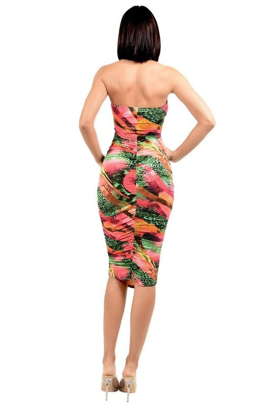 Wild Bae Tube Midi Dress