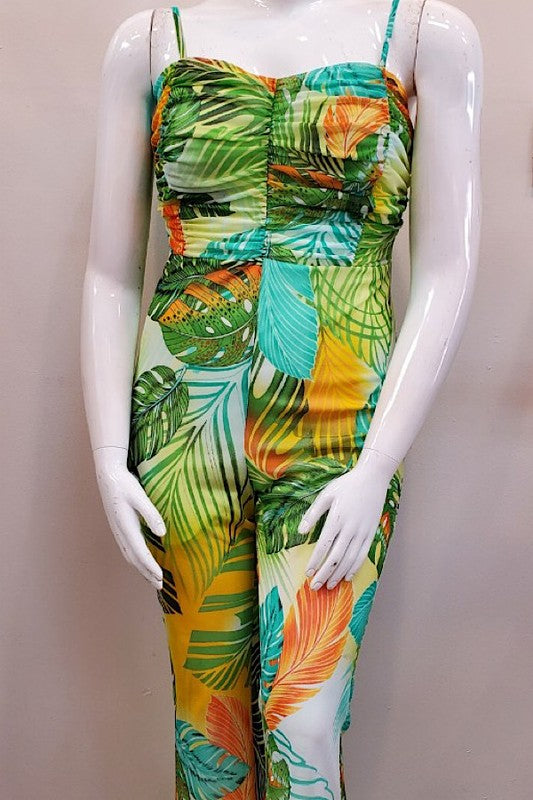 Curve Tropical Ruched Jumpsuit