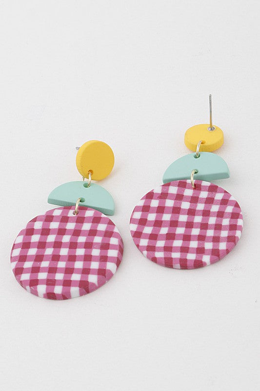Plaid Picnic Earrings