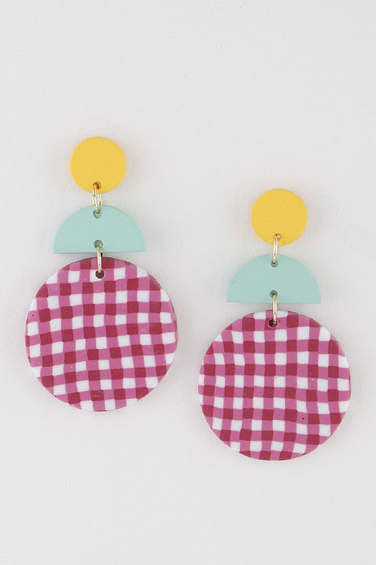 Plaid Picnic Earrings