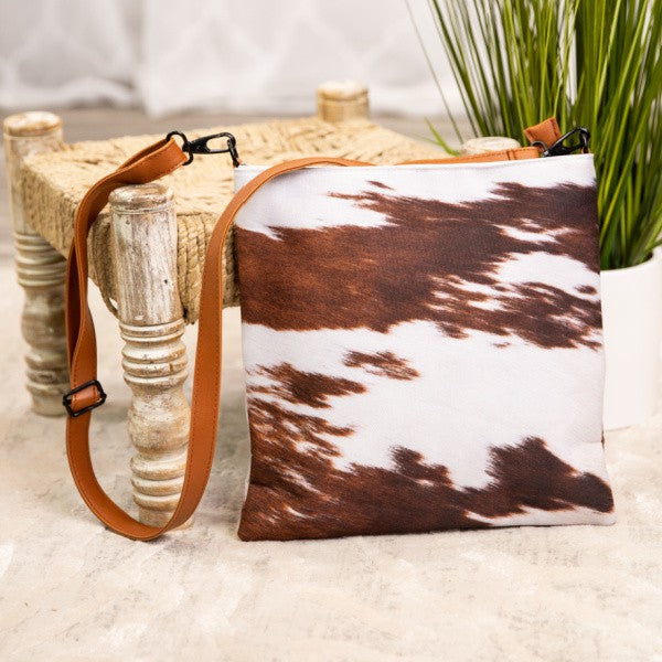 Cow Hide Square Handbag