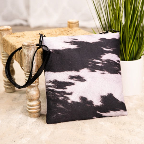 Cow Hide Square Handbag