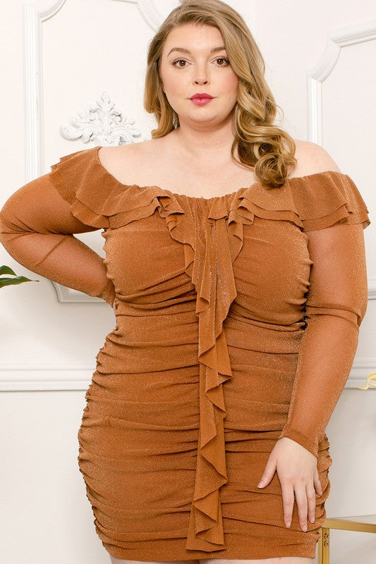 Cinnamon Twist Midi Dress