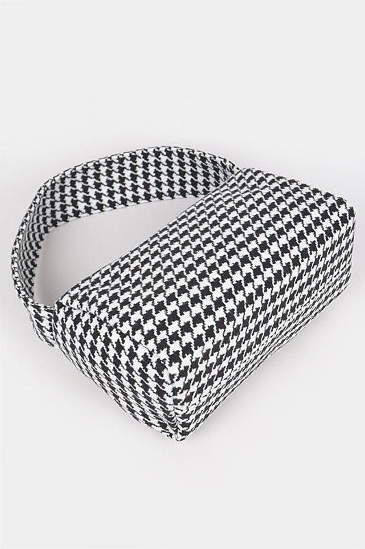 Knit Houndstooth Shoulder/Crossbody Handbag