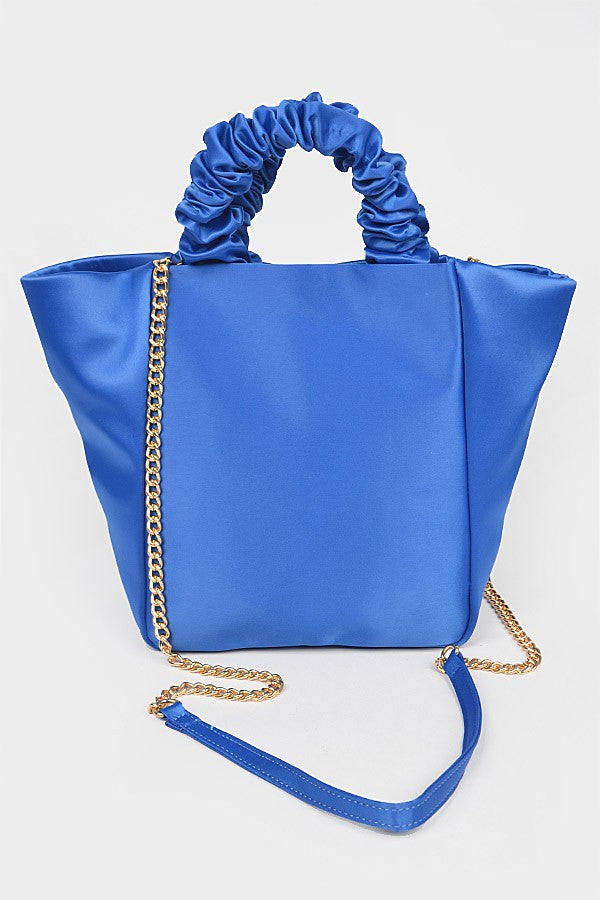 Satin Tote/Crossbody Handbag