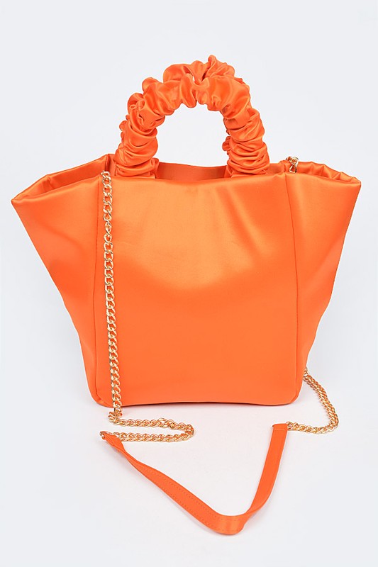 Satin Tote/Crossbody Handbag