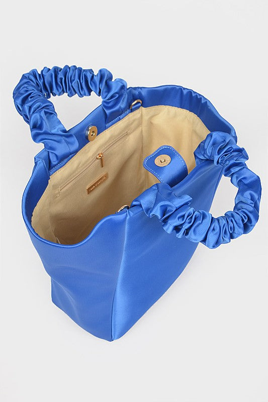 Satin Tote/Crossbody Handbag