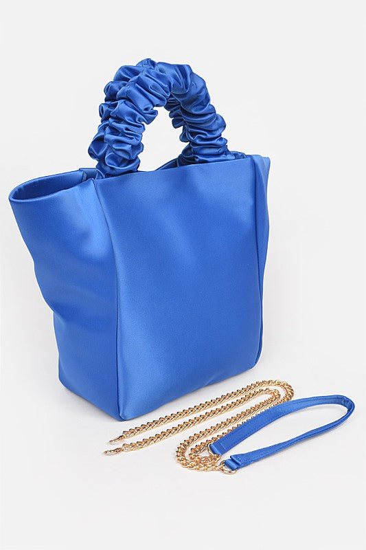 Satin Tote/Crossbody Handbag