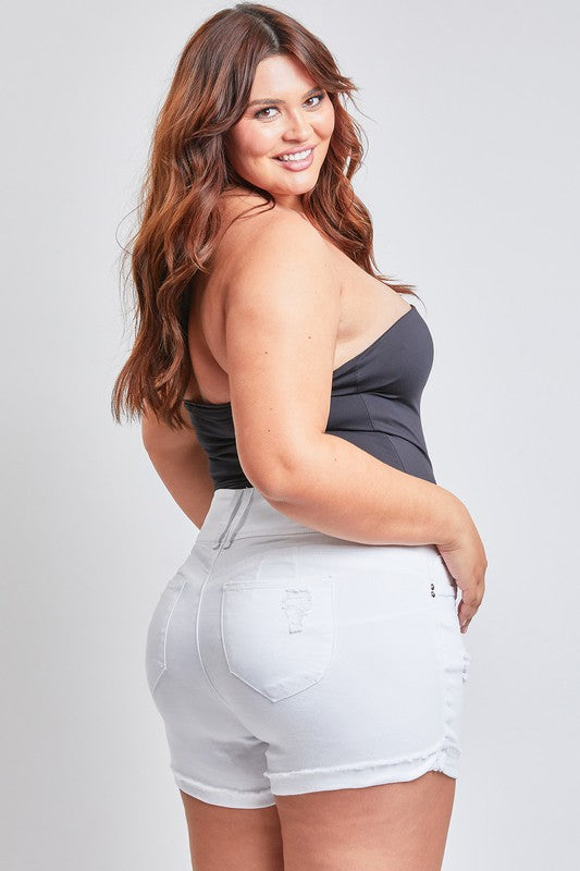 Curve Mid-Rise Denim Shorts