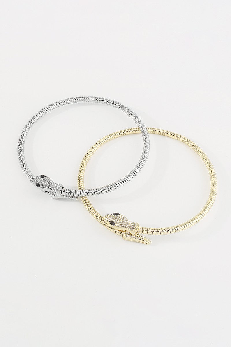 Rhinestone Rattler Choker