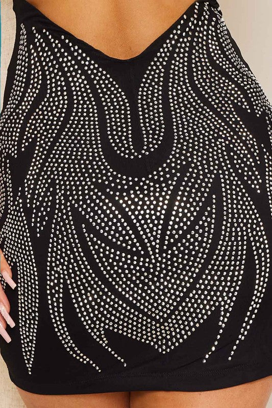 Rhinestone Glitz Mini Dress