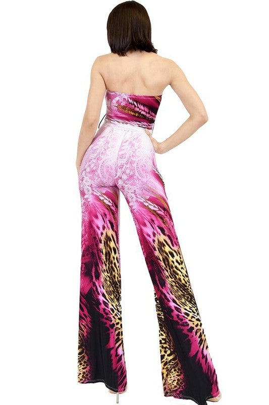 Pink Leopard Jumpsuit