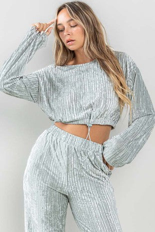 Striped Velvet 2PC Set