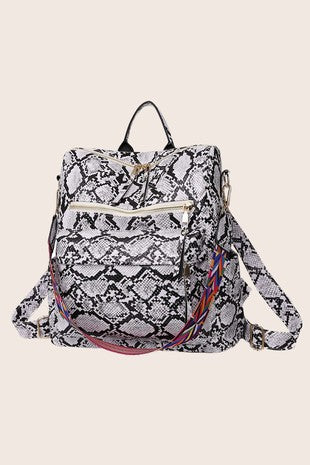 Snakeskin Convertible Backpack