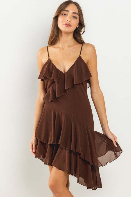 Layered Ruffle Mini Dress
