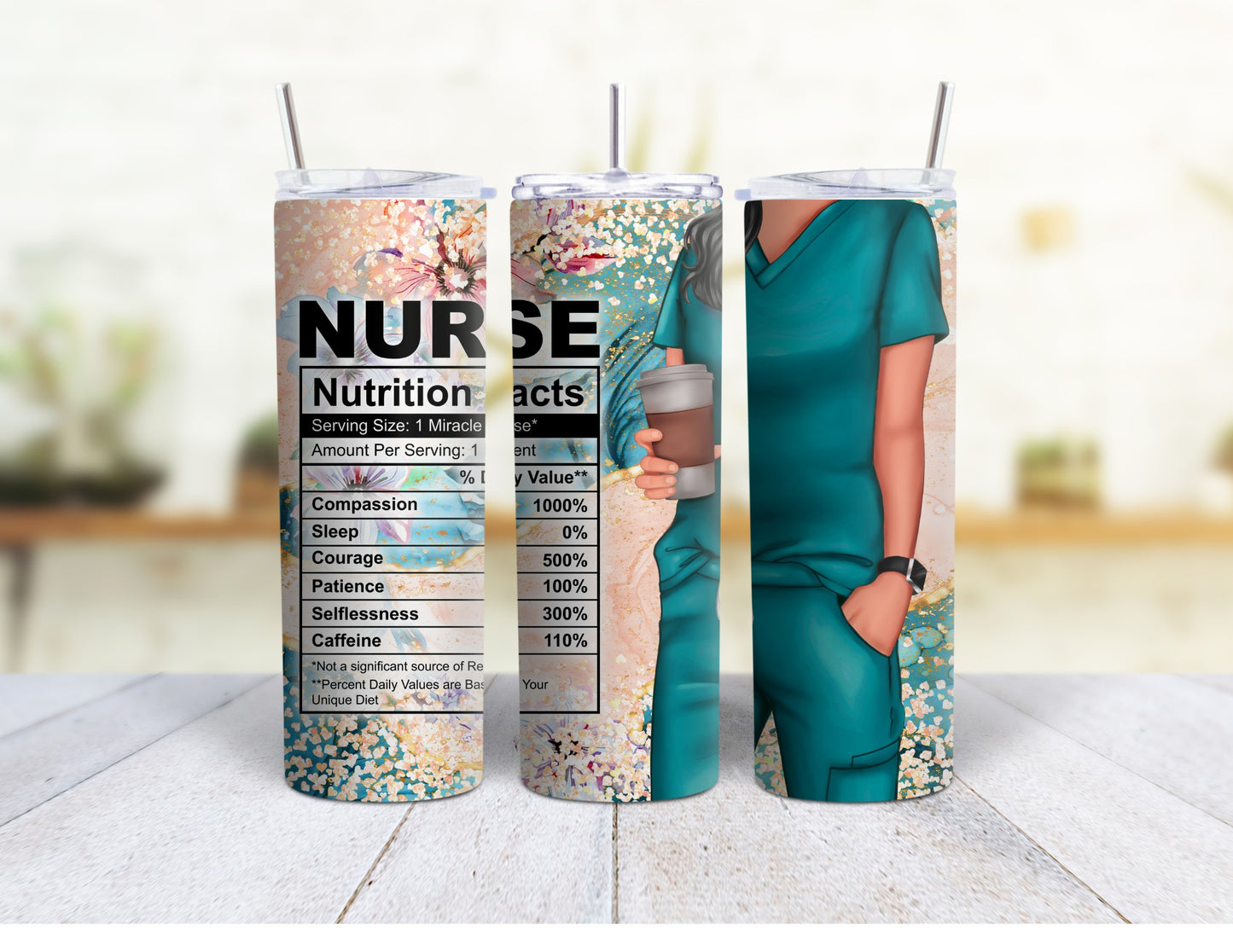 Nurse Tumbler w/ Straw
