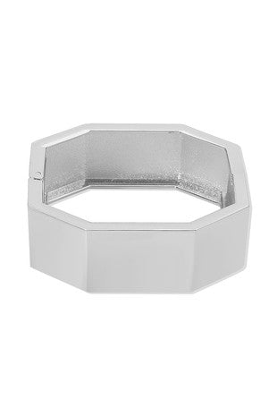 Geometric Chunky Metal Bangle Bracelet