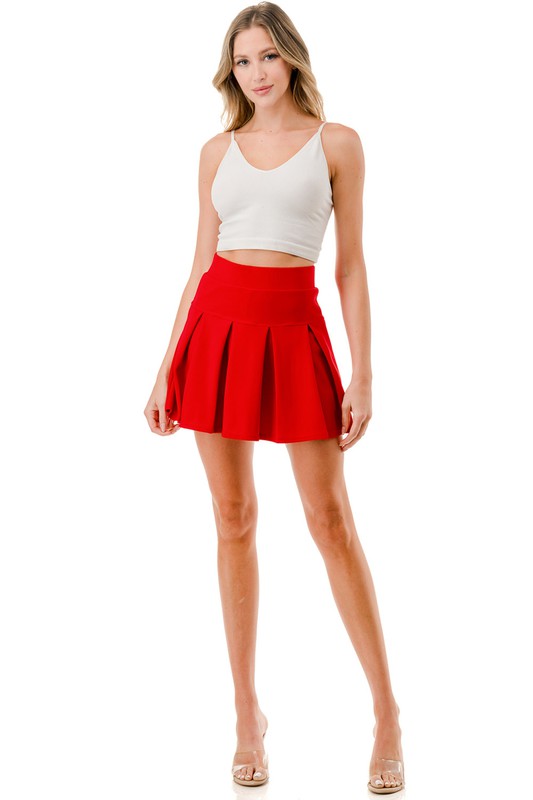 Pleated Mini Skort