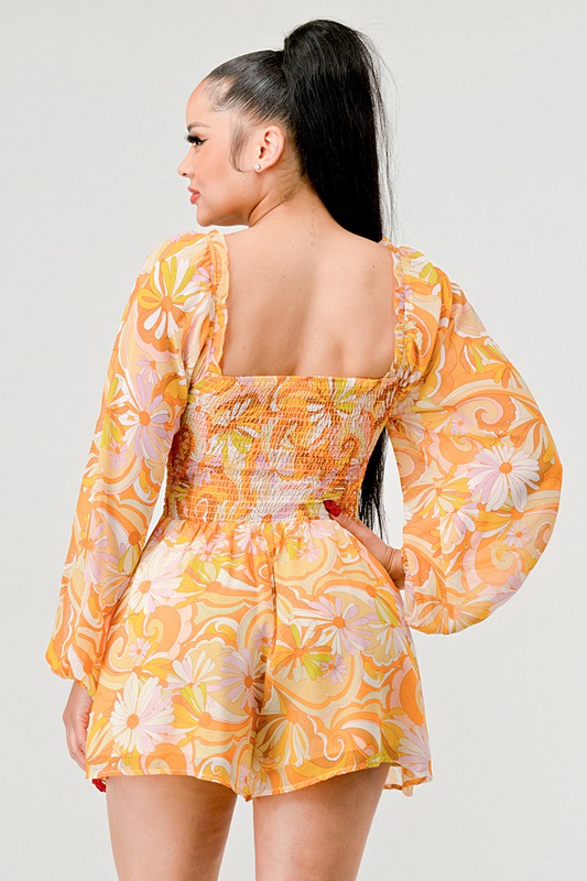 70's Bae Floral Romper