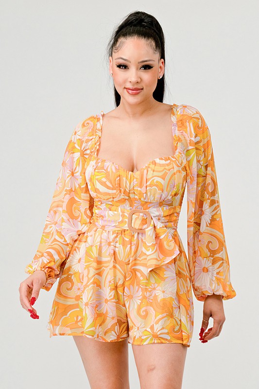 70's Bae Floral Romper