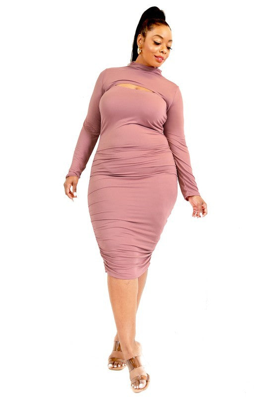 Shrug & Dress 2PC Mini Dress Set