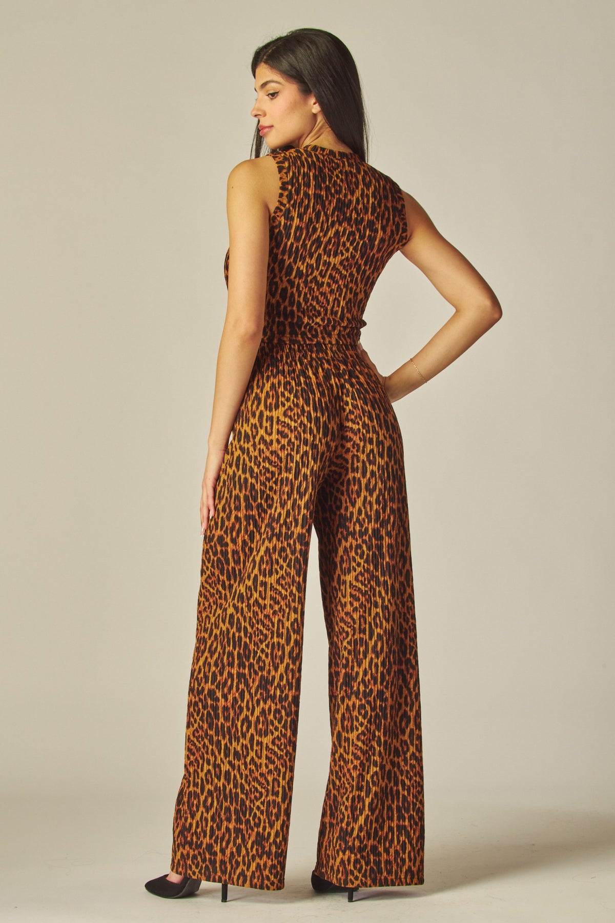 Crinkle Sleeveless 2PC Set