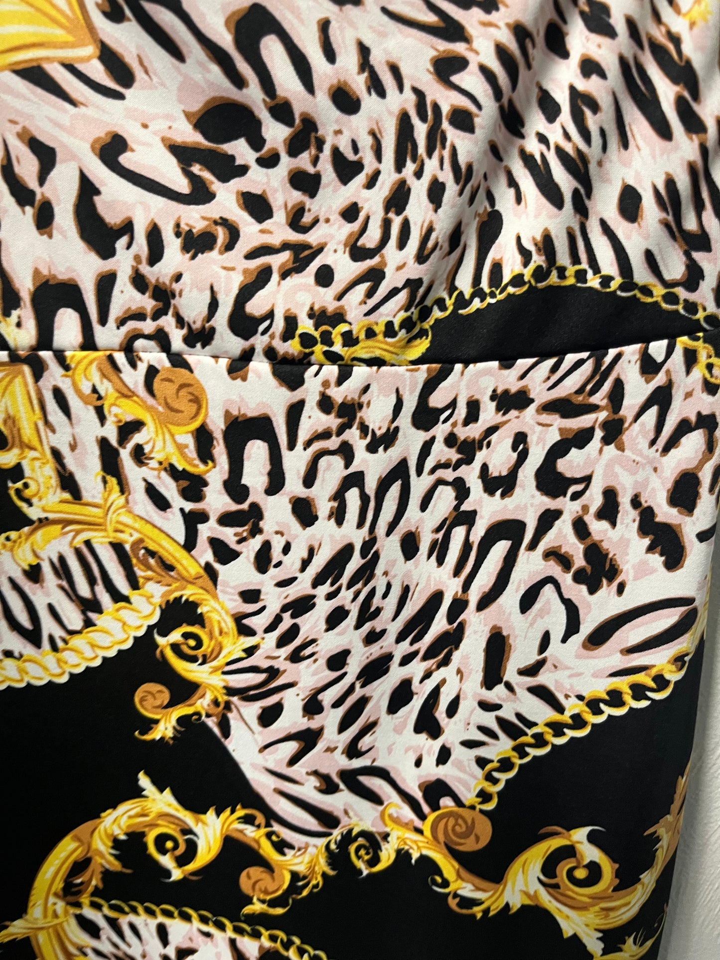 Golden Cheetah Midi Dress