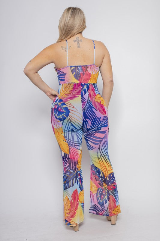 Curve Tropical Ruched Jumpsuit