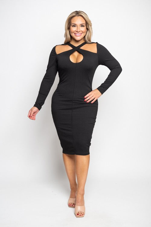 Curve X Front Midi Dress