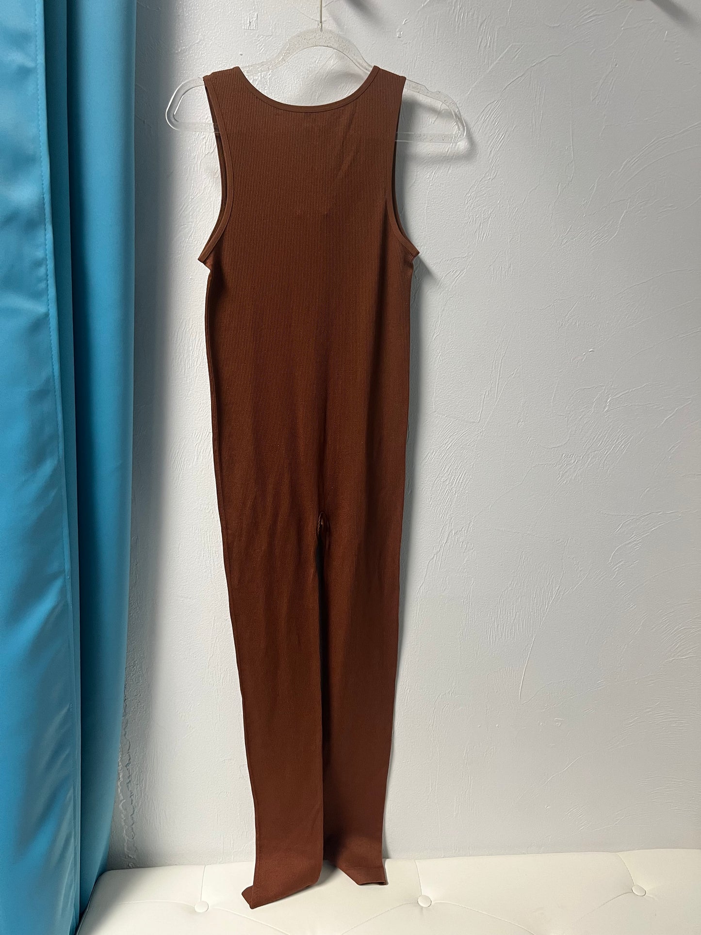 Zip Front Ribbed Catsuit